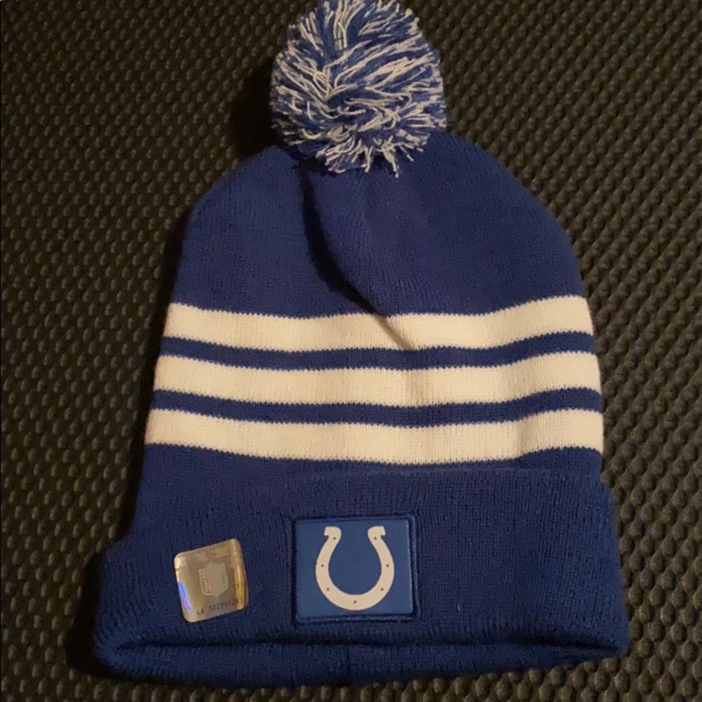 Indianapolis Colts NFL Football Knit Hat w/Pom Pom